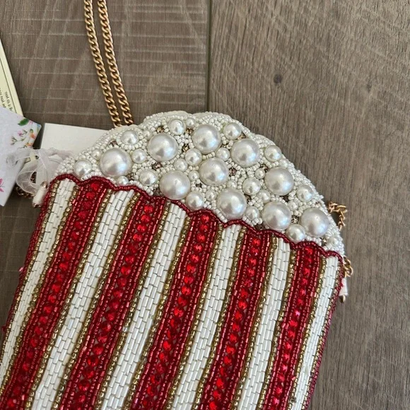 Viral Beaded Bag TJMaxx Handcrafted Popcorn Beaded Statement Bag NWT - Picture 4 of 6